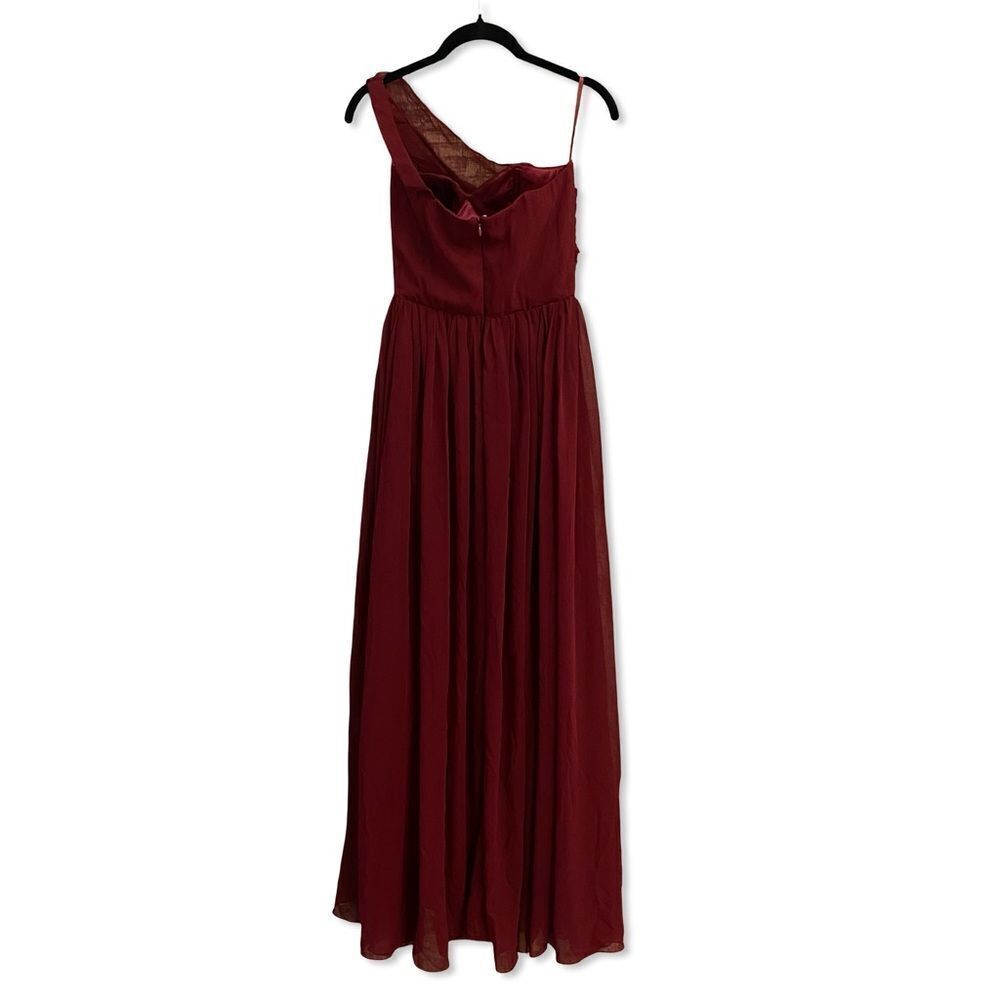 Yaura Imade Dress Wine Red Chiffon Gown Maxi Dress Revolve Nwt Us 4 — image 6 of 8